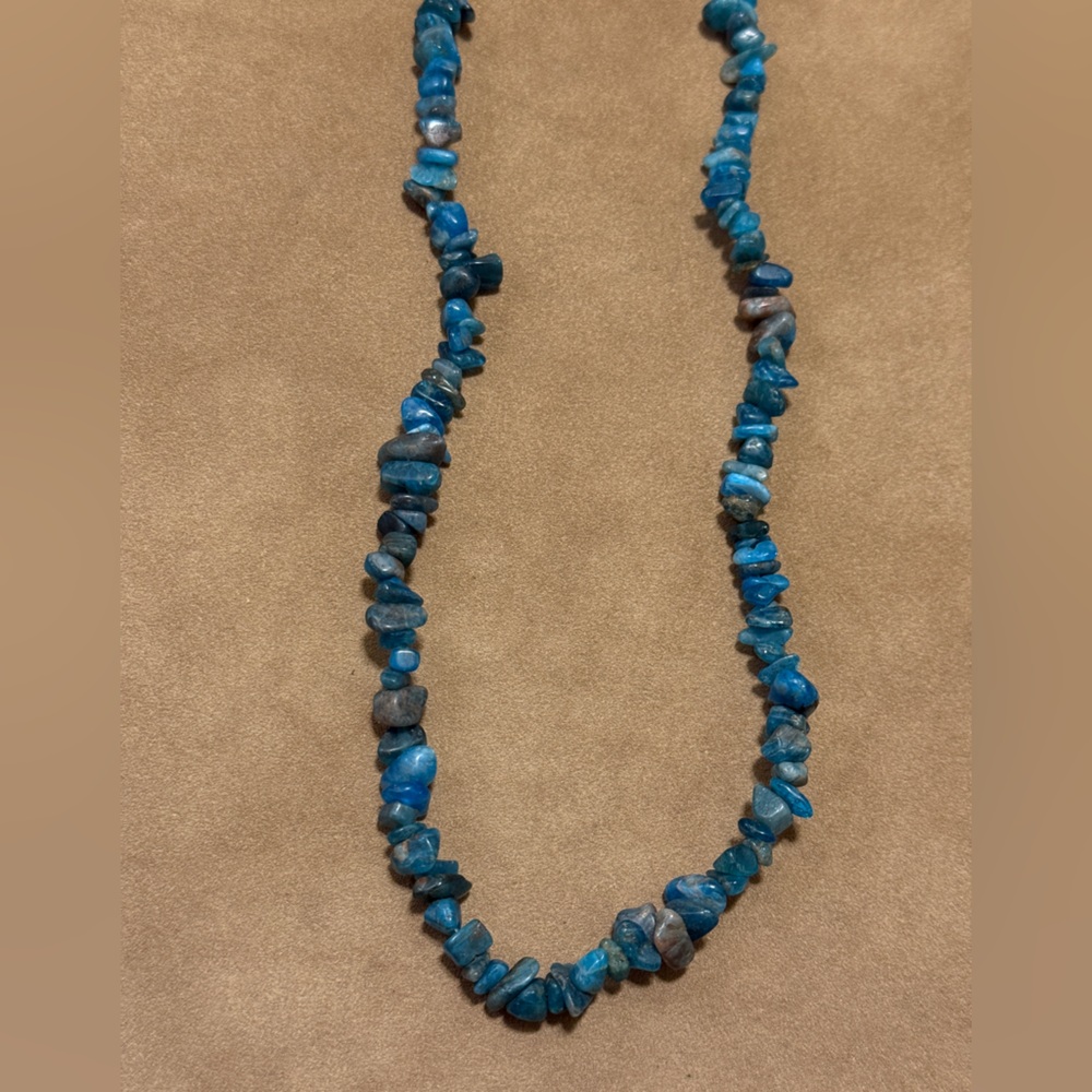 Blue Chip Bead Necklace